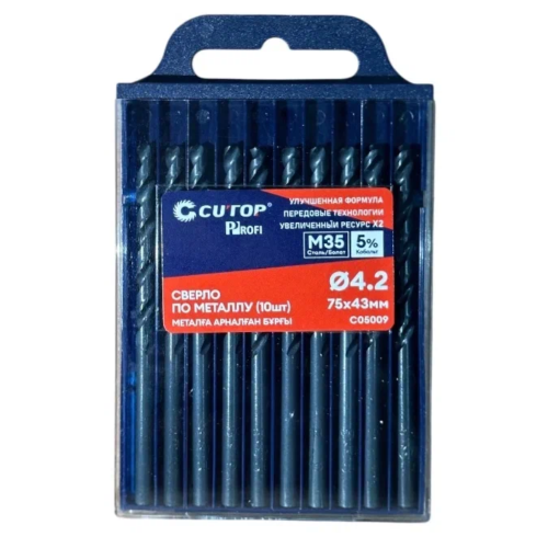 Сверло по металлу CUTOP Profi C05009, 4.2х75 мм, 10 шт Сверло по металлу CUTOP Profi C05009, 4.2х75 мм, 10 шт