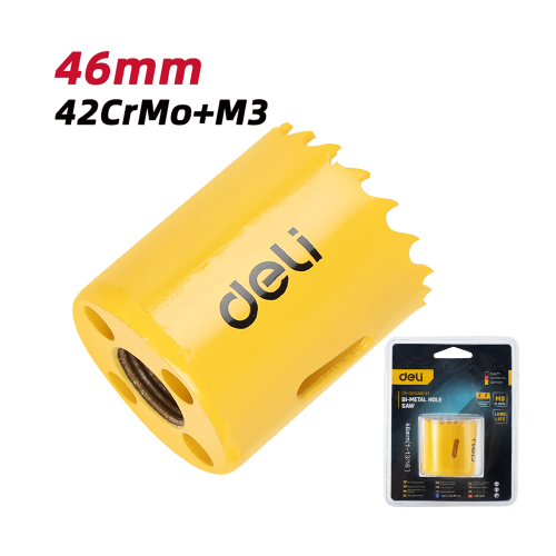 Коронка биметаллическая Deli YS EDH-SKK046-E1, 46 х 38 мм, М14 фото 2