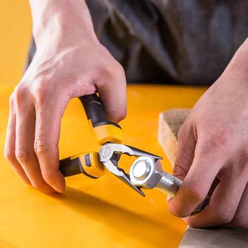 Длинногубцы Deli YS EDL2106Z, 160 мм, 2-х компонентные рукоятки фото 5