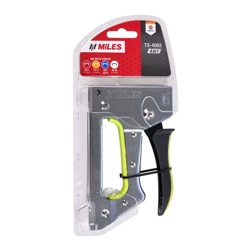 Степлер скобозабивной Miles TS-4002/T стальной корпус, 4 в 1 фото 2